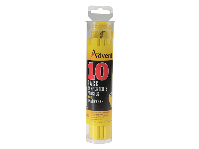 Advent Carpenter's Pencils & Sharpener ADVACPTUB10