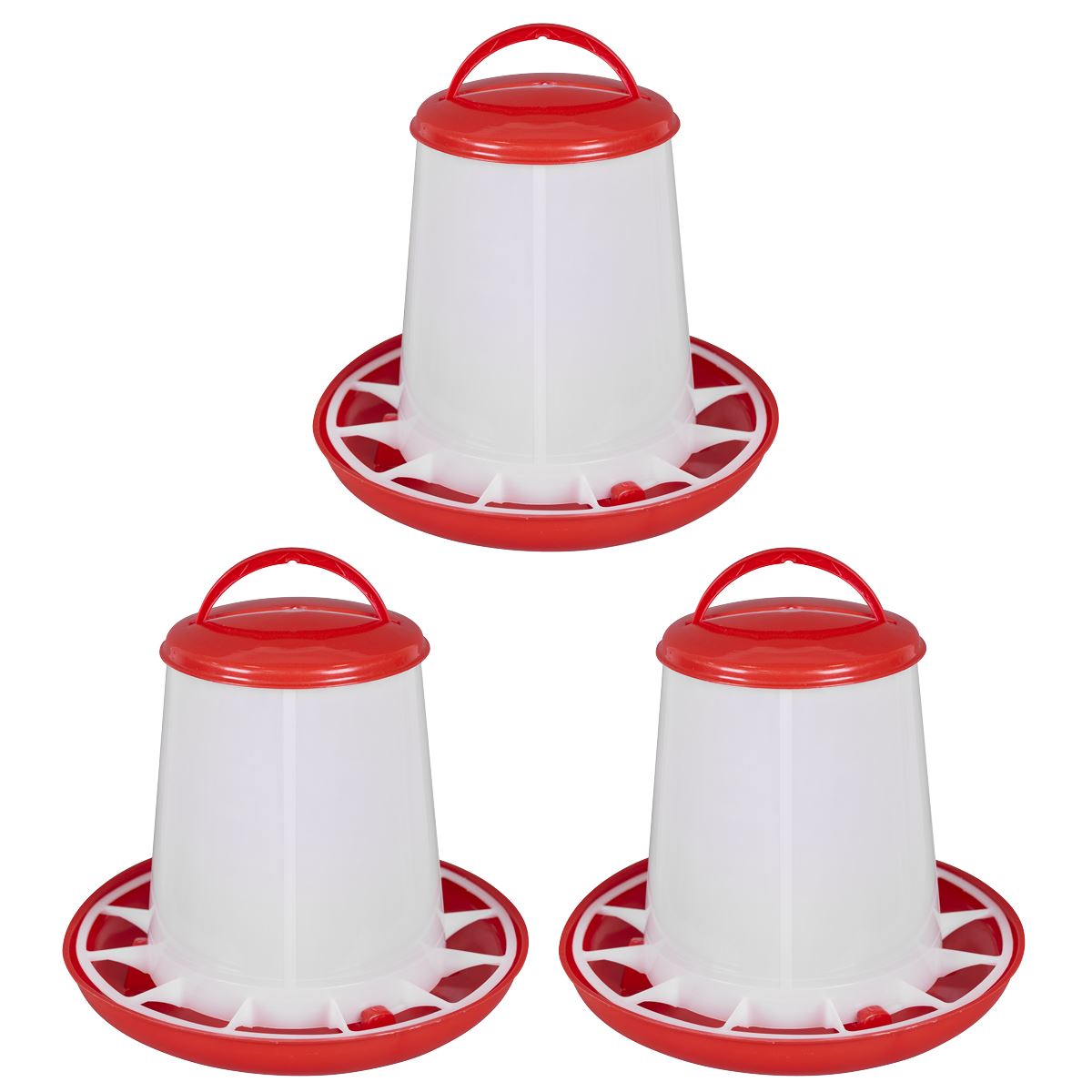 Sealey Poultry Feeder 3kg Pack of 3 Robust Plastic Anti Scrape Ring AFT033