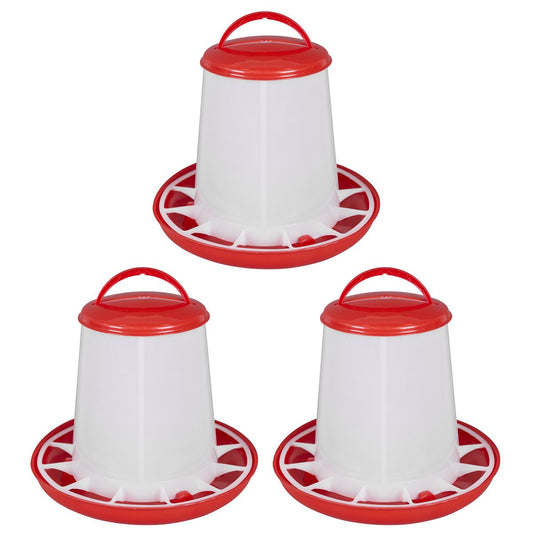 Sealey Poultry Feeder 3kg Pack of 3 Robust Plastic Anti Scrape Ring AFT033
