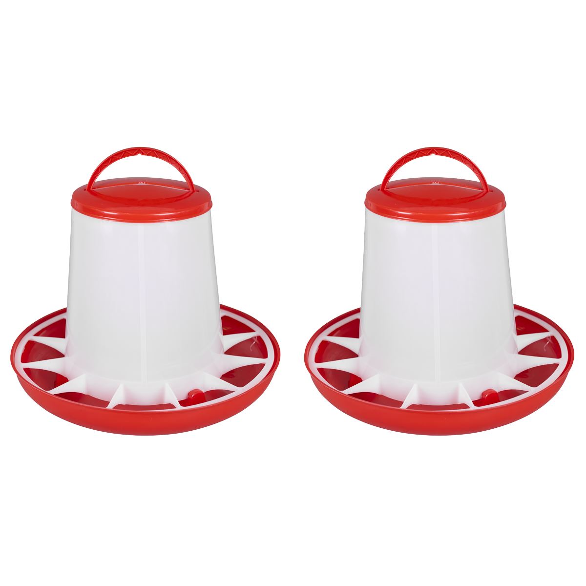 Sealey Poultry Feeder 6kg Pack of 2 Robust Plastic Anti Scrape Ring AFT042
