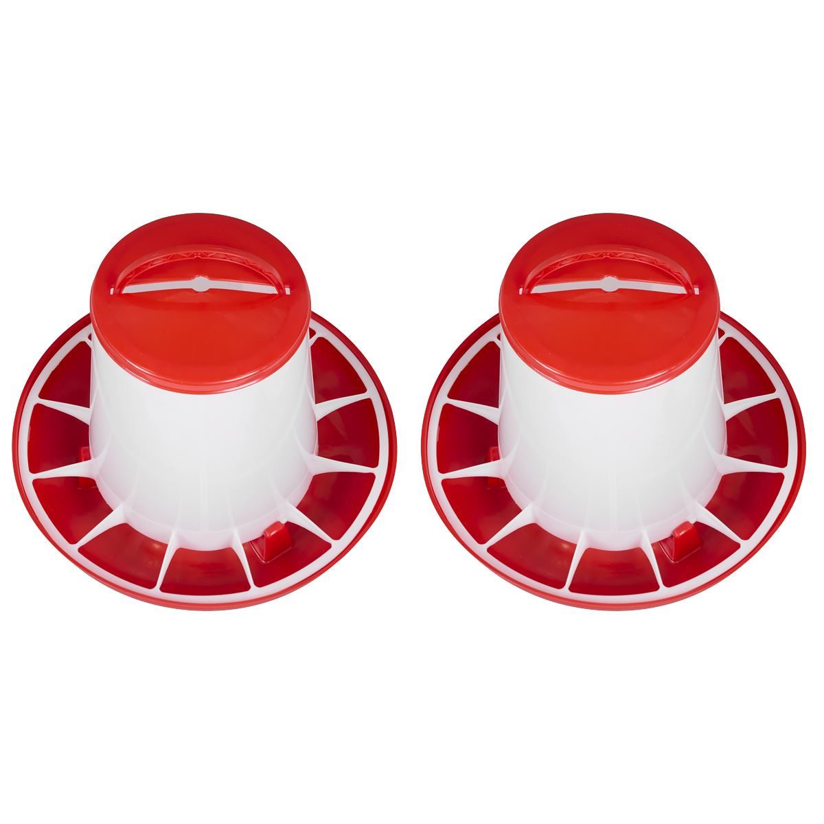 Sealey Poultry Feeder 6kg Pack of 2 Robust Plastic Anti Scrape Ring AFT042