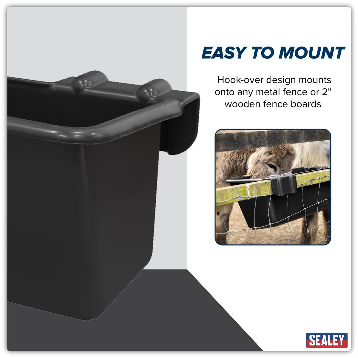 Sealey Hook Over Cattle Trough 40L Size 800 x 390 x 300mm Plastic AFT08