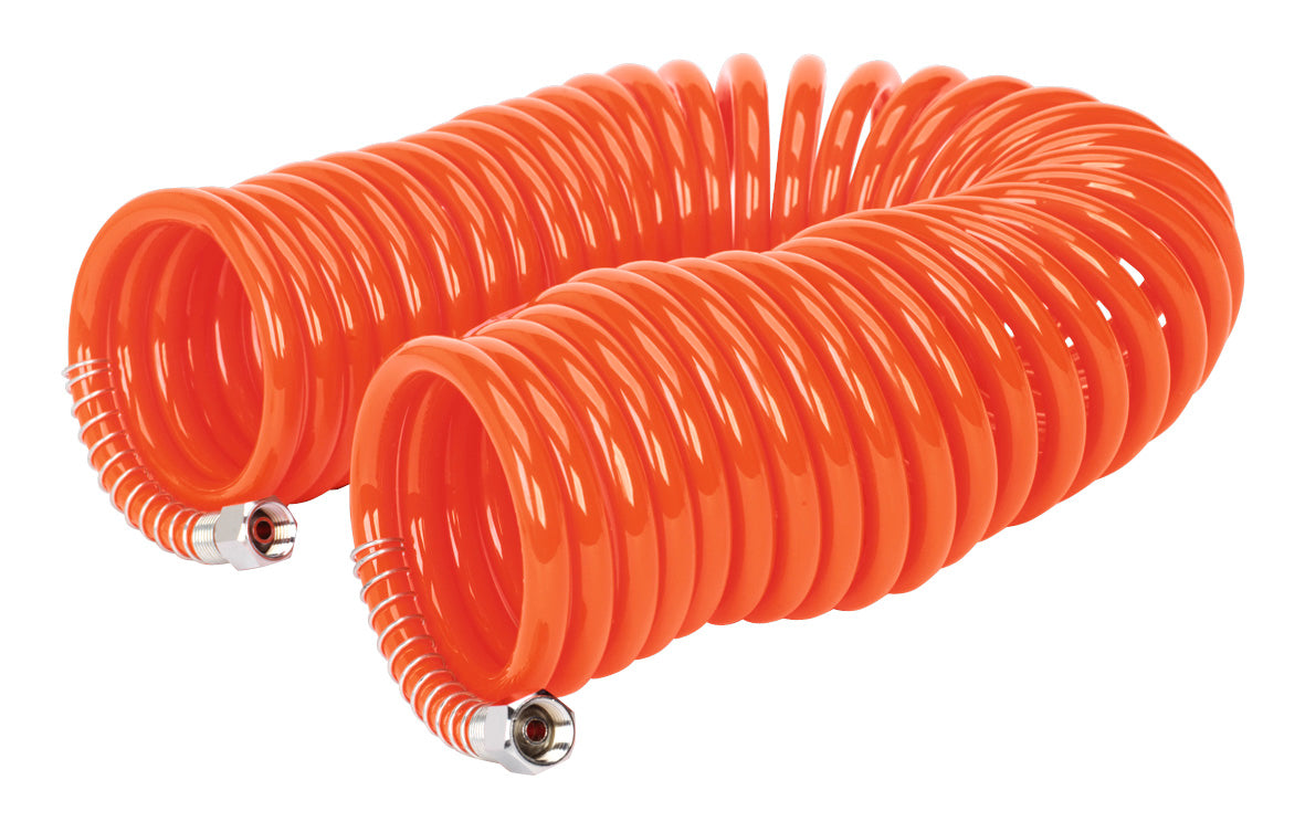 Sealey PU Coiled Air Line Hose 10m x 6mm With 1/4"BSP Unions AH10C/6