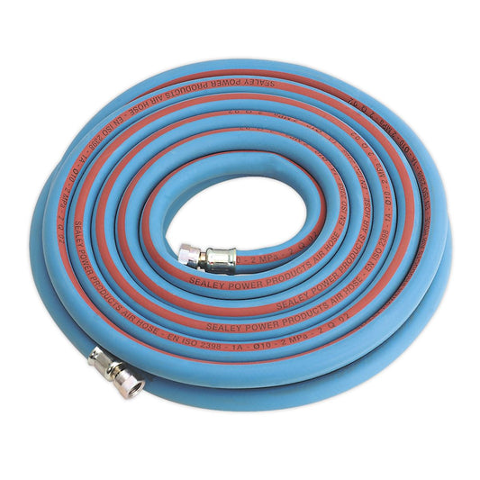 Sealey Air Line Hose 10m x 10mm with 1/4"BSP Unions Extra Heavy Duty AH10R/38