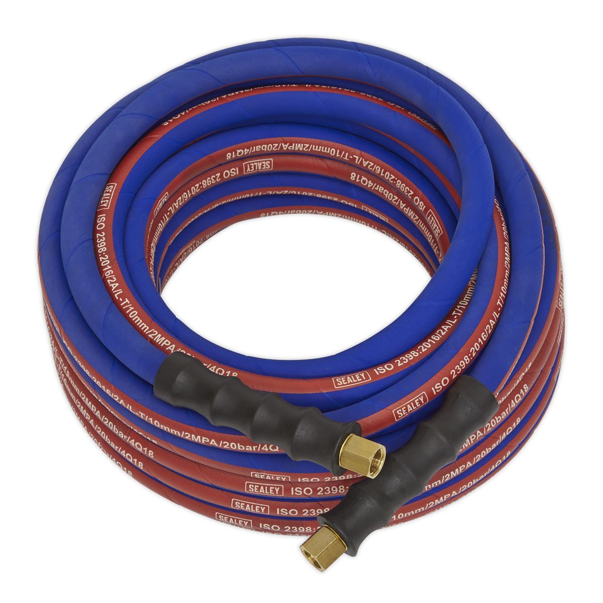 Sealey Air Line Hose 10m x 8mm with 1/4"BSP Unions Extra Heavy Duty AH10R