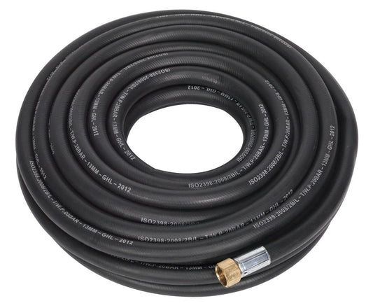Sealey Air Line Hose 15m x 13mm with 1/2"BSP Unions Extra Heavy Duty AH15R/12