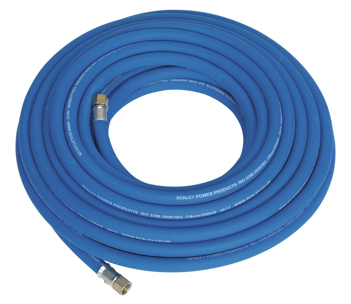 Sealey Air Line Hose 15m x 8mm with 1/4"BSP Unions Extra Heavy Duty AH15R