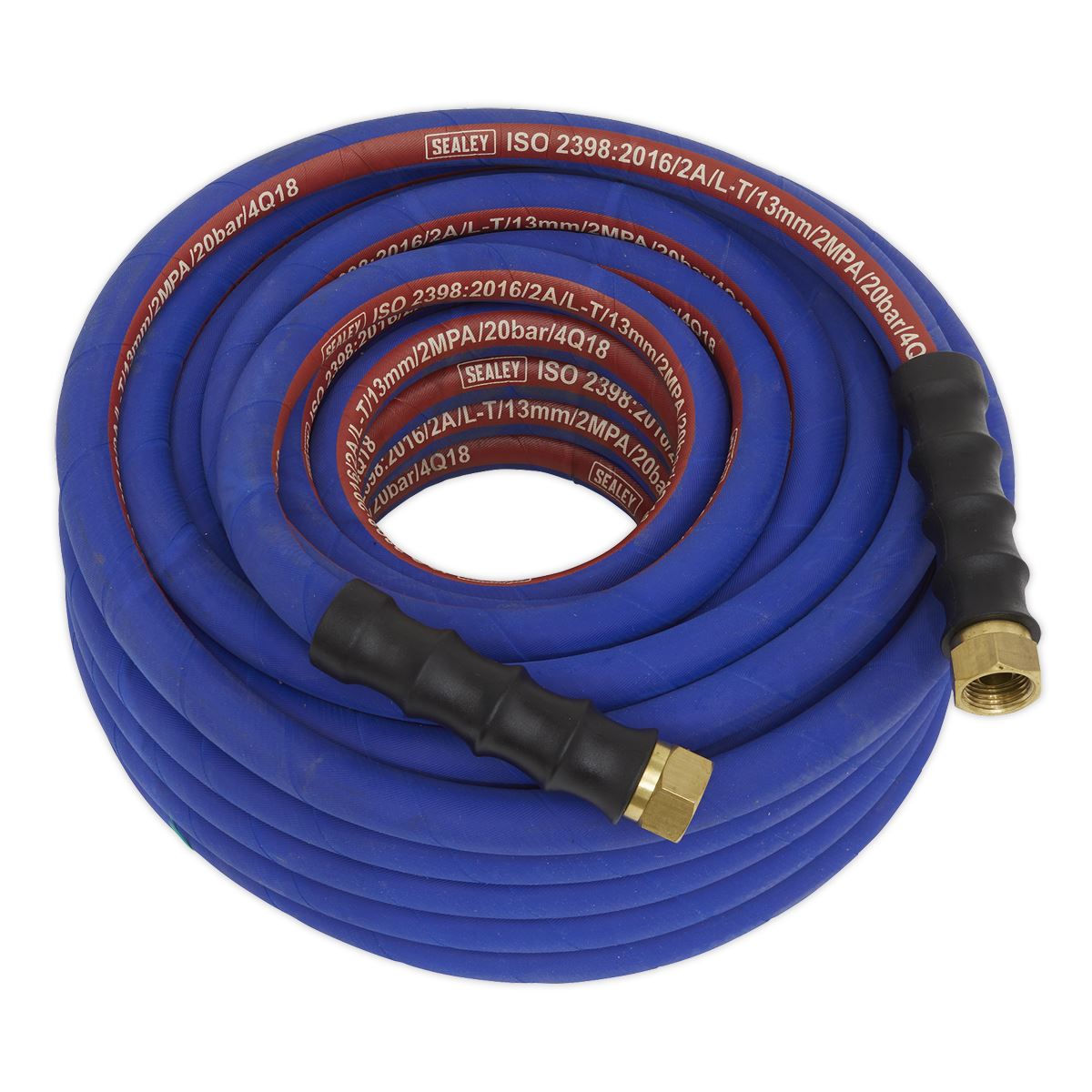 Sealey Air Line Hose 20m x 13mm with 1/2"BSP Unions Extra Heavy Duty AH20R/12