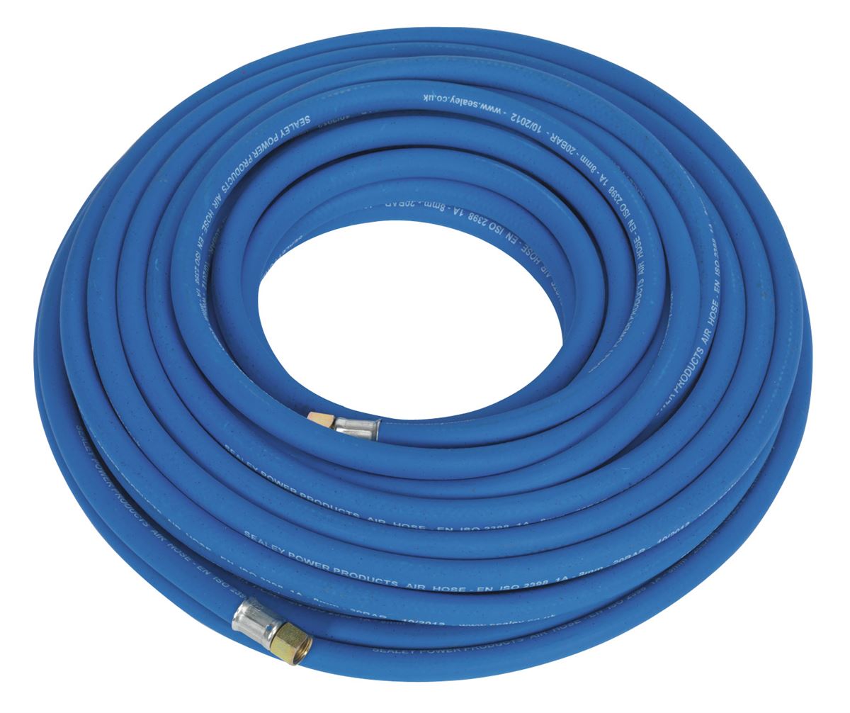 Sealey Air Line Hose 20m x 8mm with 1/4"BSP Unions Extra Heavy Duty AH20R