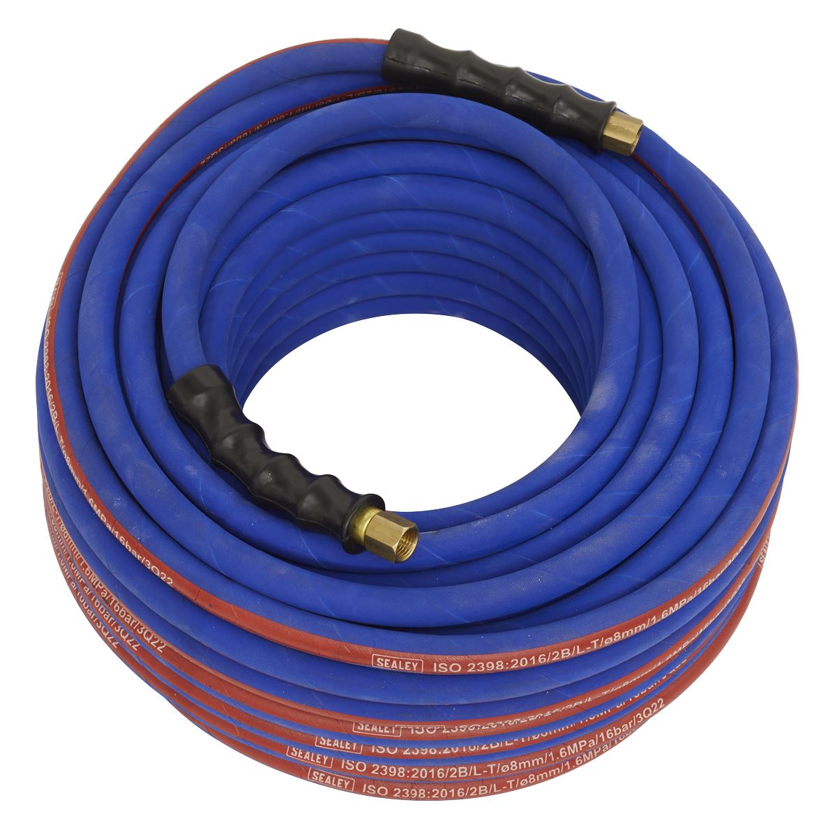 Sealey Air Line Hose 30m x 8mm with 1/4"BSP Unions Extra Heavy Duty AH30R