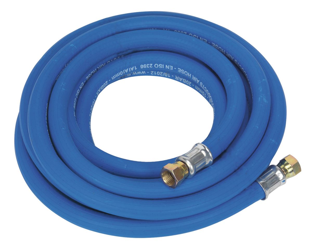 Sealey Air Line Hose 5m x 10mm With 1/4"BSP Unions Extra Heavy Duty AH5R/38