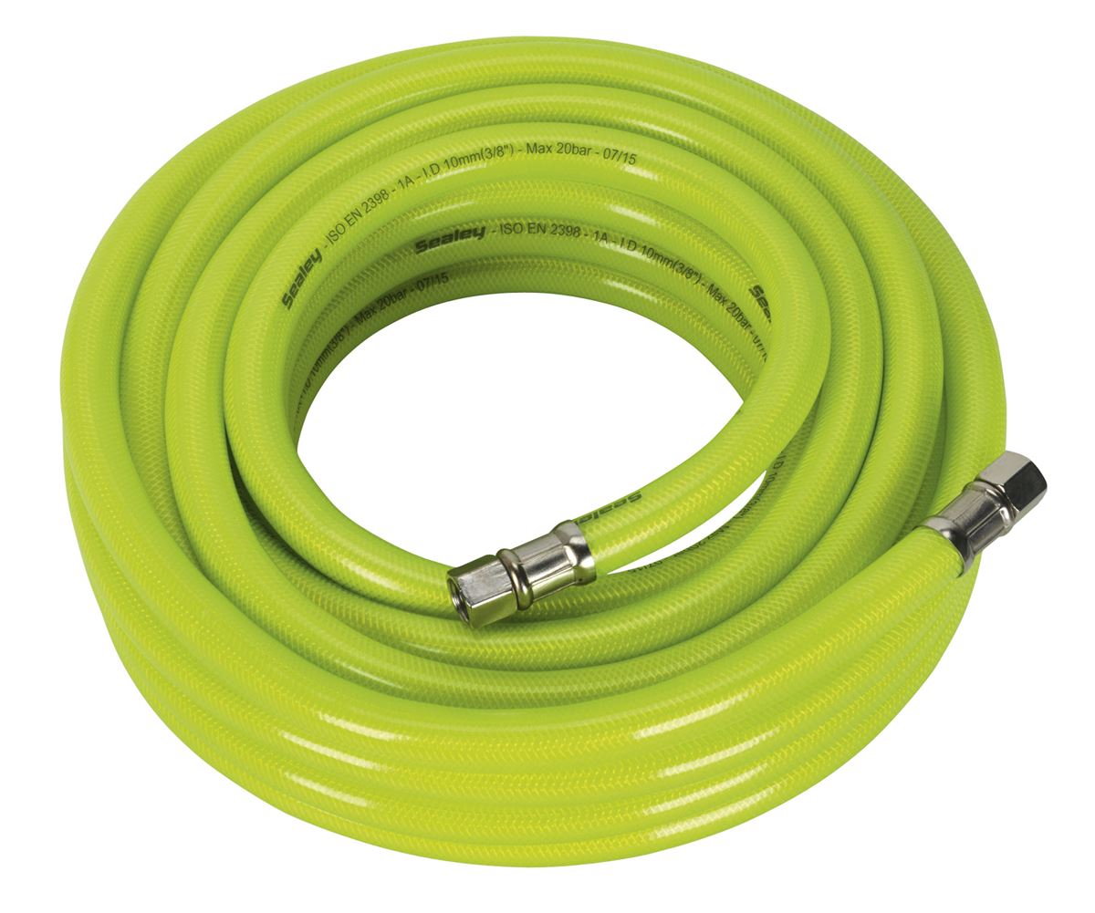 Sealey Air Line Hose High-Visibility 10m x 10mm With 1/4"BSP Unions AHFC1038