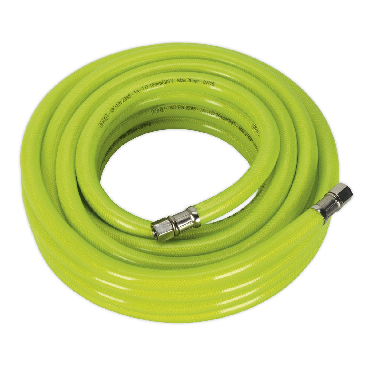 Sealey Air Line Hose High-Visibility 10m x 10mm With 1/4"BSP Unions AHFC1038