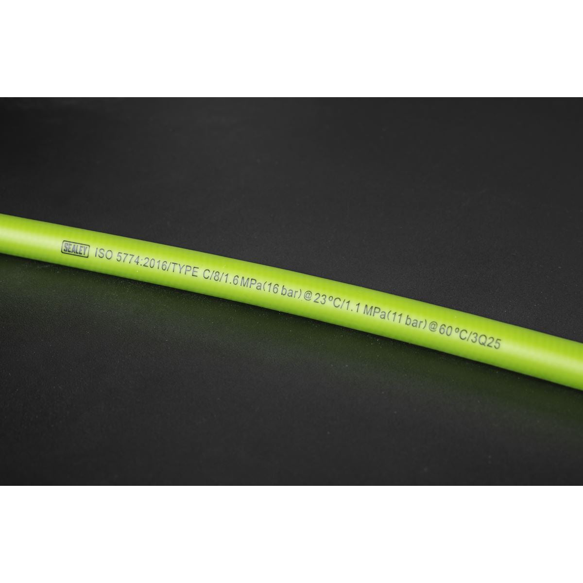Sealey High-Visibility Hybrid Air Hose with 1/4"BSP Unions 10m x 8mm AHH10
