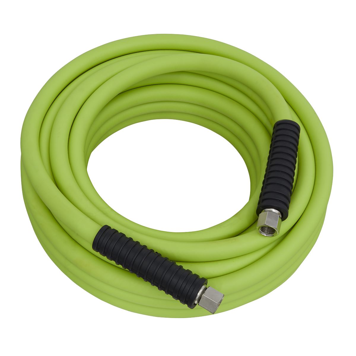 Sealey Air Line Hose 10m x 8mm Hybrid High Visibility Inc 1/4"BSP Union AHHC10G