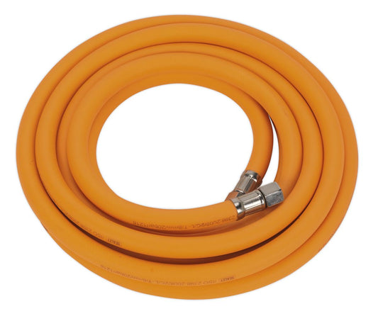 Sealey Air Line Hose 5m x 8mm Hybrid High Visibility With 1/4"BSP Unions AHHC5