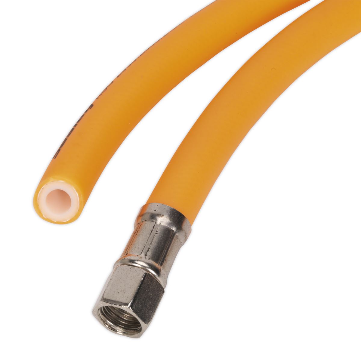 Sealey Air Line Hose 5m x 10mm Hybrid High Visibility & 1/4"BSP Unions AHHC538
