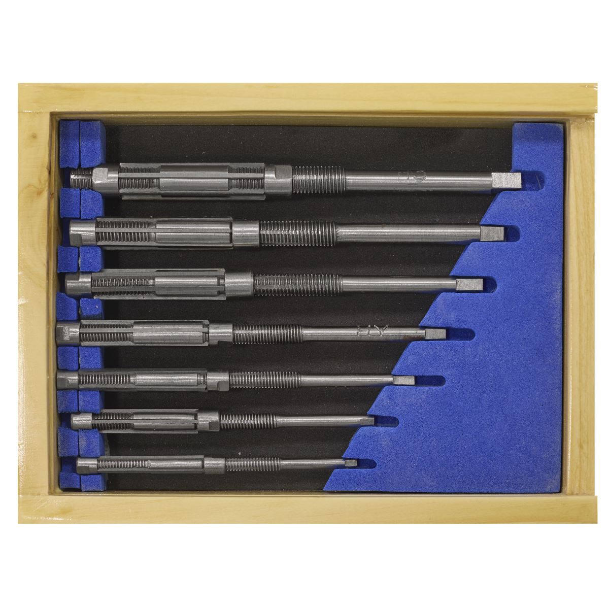 Sealey Adjustable Hand Reamer Set 7pc 6.35mm to 11.91mm Boxed AHR3803