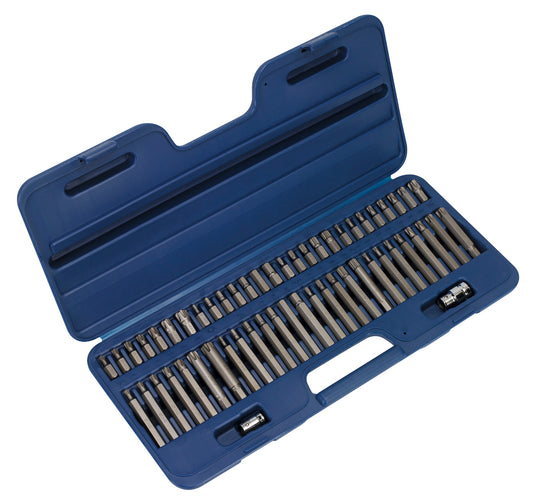 Sealey Security TRX-Star*/Hex/Ribe/Spline Bit Set 56pc 3/8" & 1/2"Sq Drive AK21956