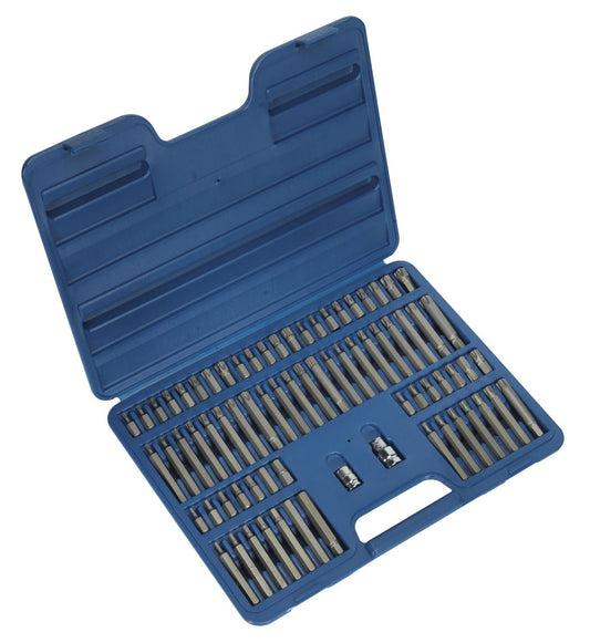 Sealey TRX-Star/Security TRX-Star/Hex/Ribe/Spline Bit Set 74pc 3/8" & 1/2"Sq Drive AK21974