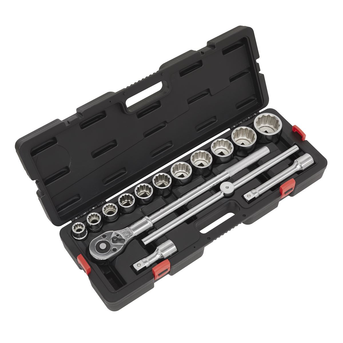 Sealey Metric Socket Set 3/4"D 12 point WallDrive 15pc Standard Length AK2583