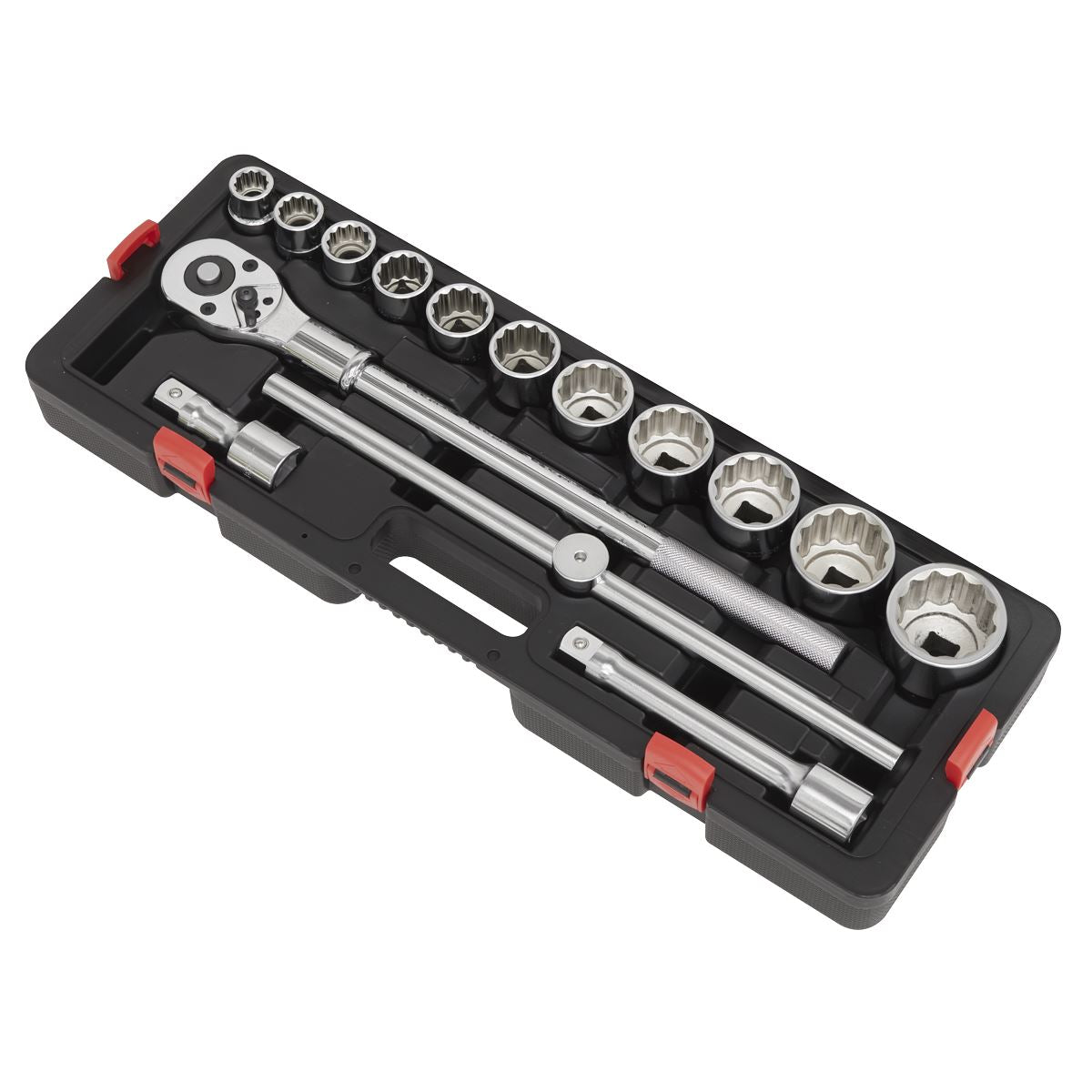 Sealey Metric Socket Set 3/4"D 12 point WallDrive 15pc Standard Length AK2583