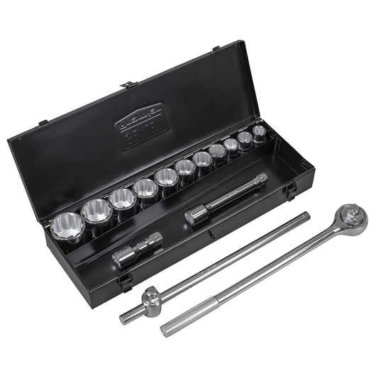 Sealey Socket Set 15pc 3/4"Sq Drive 12 point WallDrive Chrome AK2585