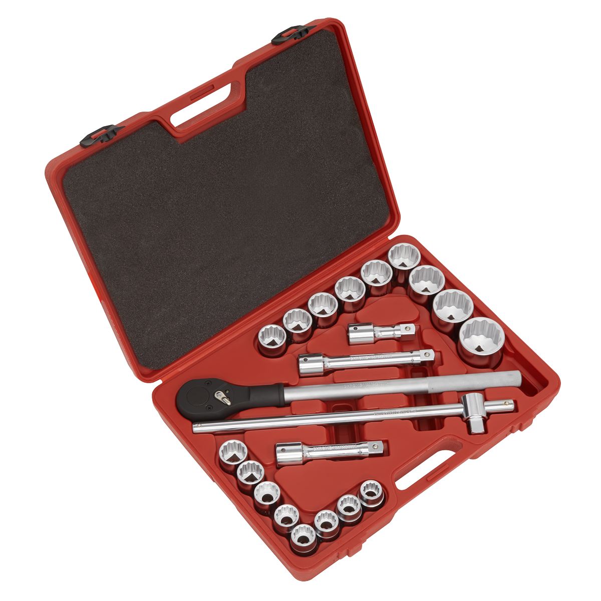 Sealey Metric Socket Set 22pc 3/4"D 12-point WallDrive Standard Length AK2598