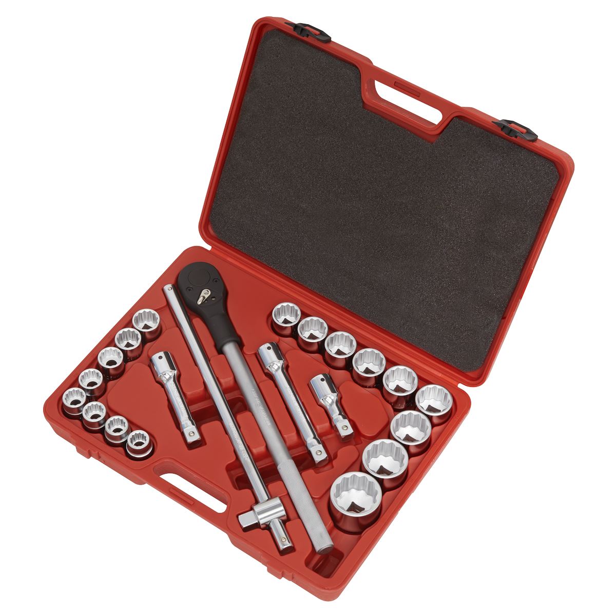 Sealey Metric Socket Set 22pc 3/4"D 12-point WallDrive Standard Length AK2598