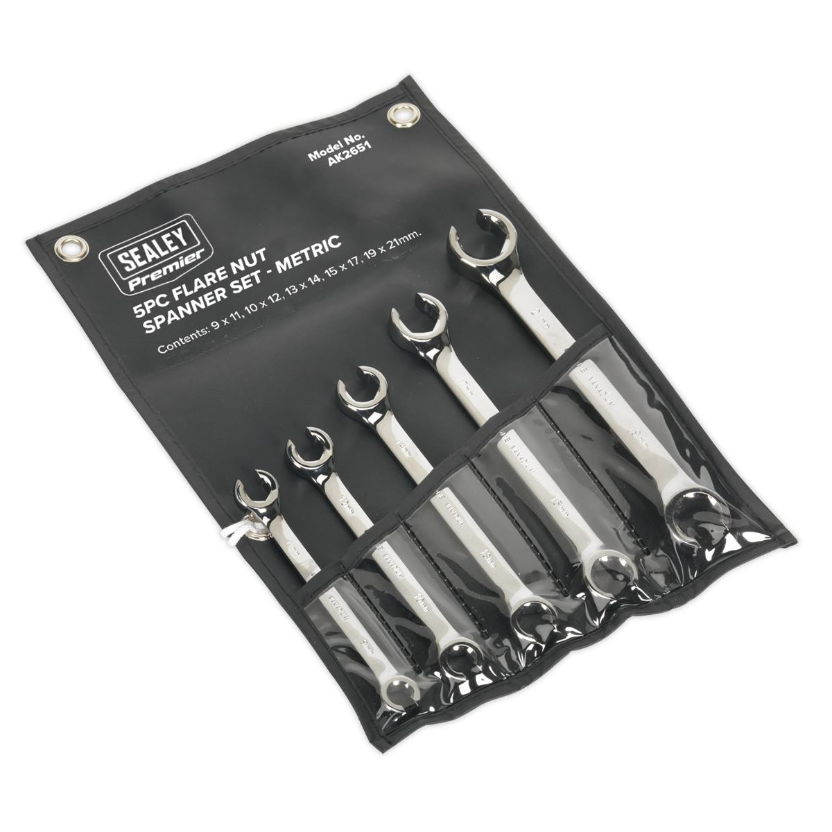 Sealey Flare Nut Spanner Set 5pc Metric AK2651