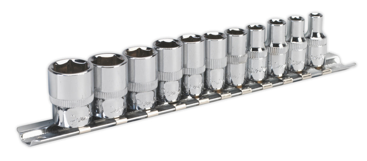 Sealey Imperial Socket Set 11pc 1/4"D 6pt WallDrive Standard Length AK2670