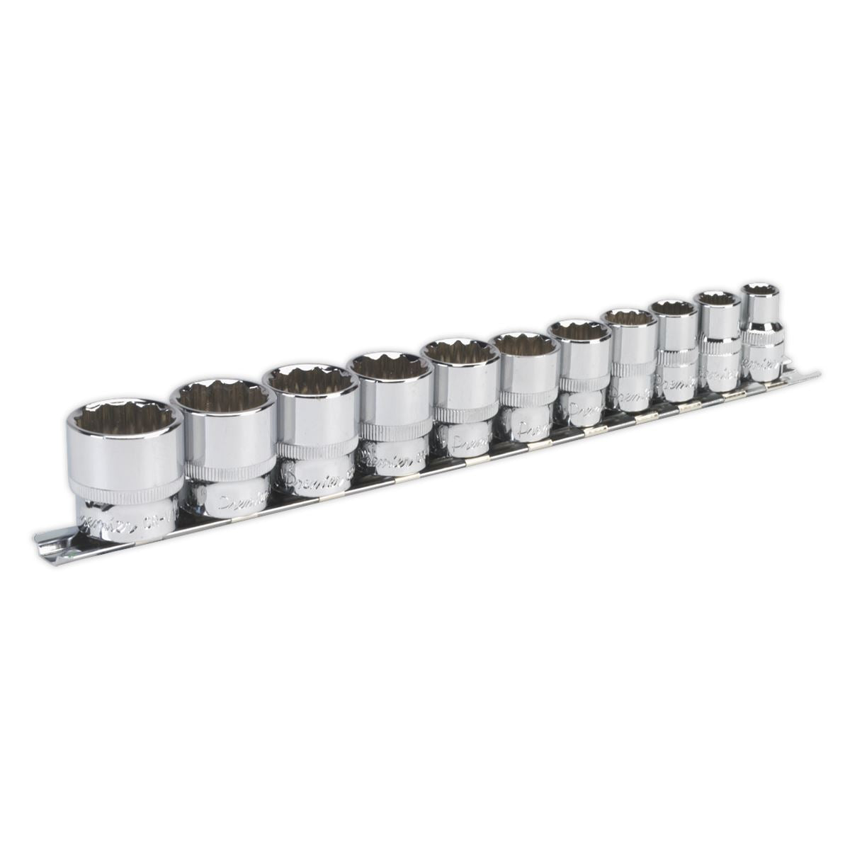 Sealey Imperial Socket Set 11pc 3/8"D 12pt WallDrive Standard Length AK2672