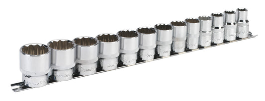 Sealey Imperial Socket Set 13pc 1/2"D 12pt WallDrive Standard Length AK2674