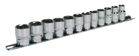 Sealey Metric Socket Set 12pc 3/8"Sq Drive WallDrive Standard Length AK2693