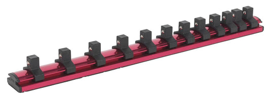 Sealey Magnetic Socket Retaining Rail 3/8"Sq Drive 12 Clips AK27083