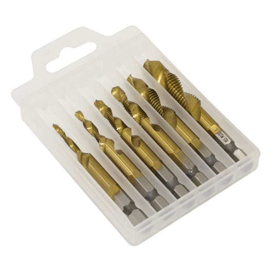 Sealey Combination Drill & Tap Bit Set 6pc M3 to M10 Hex Shank HSS AK3025