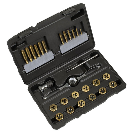 Sealey Metric Titanium Coated Hexagonal Tap & Die Set 26pc AK3026