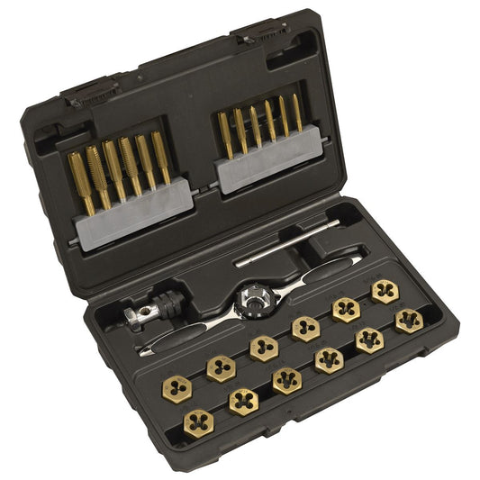 Sealey Hexagonal Tap & Die Set 26pc SAE Imperial Titanium Coated AK3026IMP