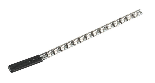 Sealey 3/8"Sq Drive Socket Retaining Carry Rail with 14 Clips & Handle AK3814