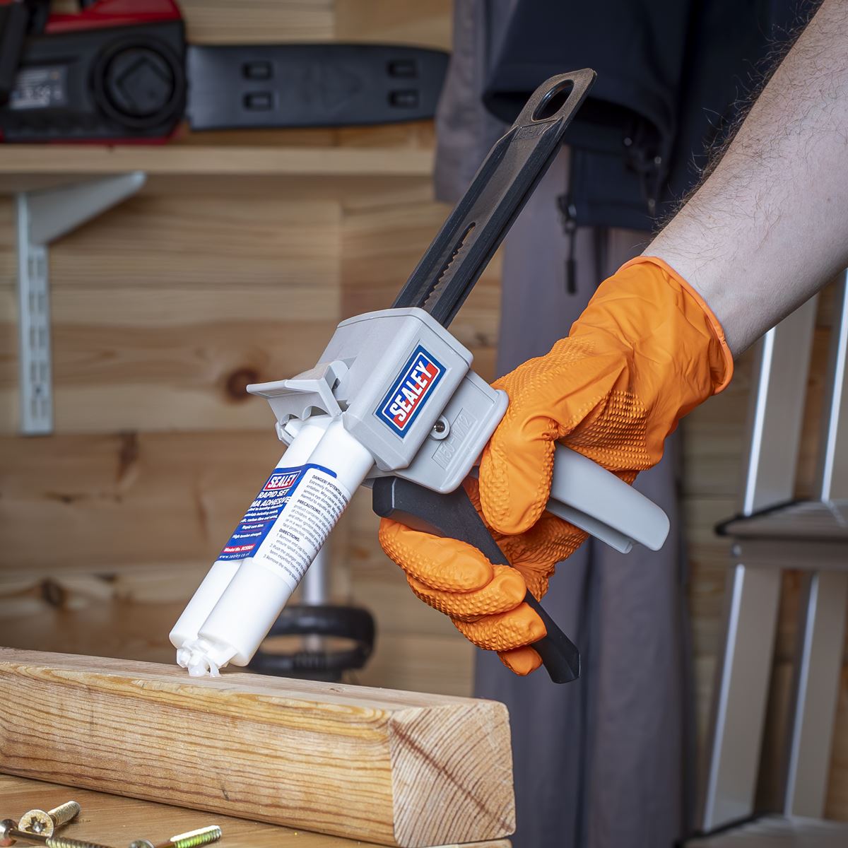 Sealey Dual Mix Applicator Glue Gun Takes 25ml and 50ml Tubes AK3880