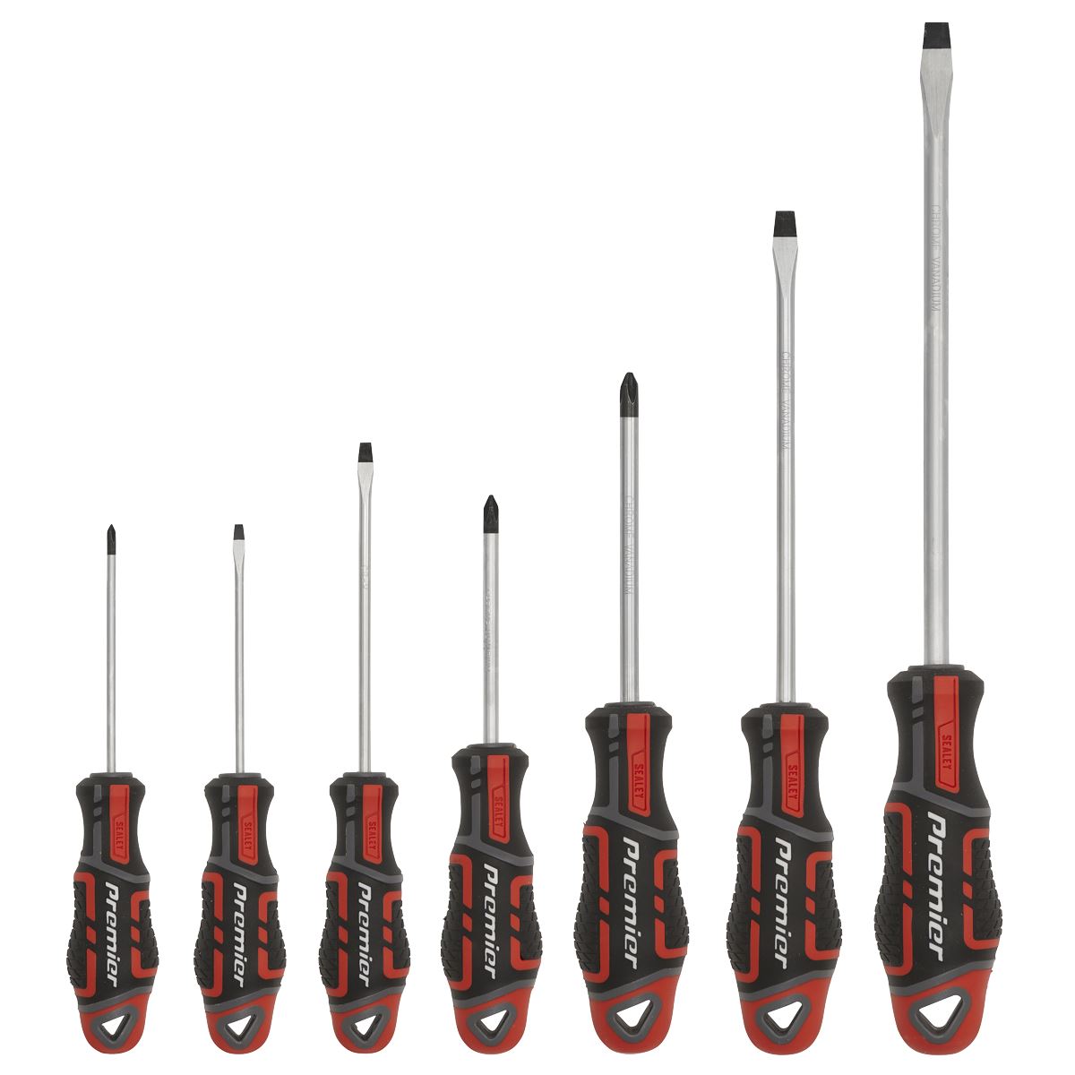 Sealey Screwdriver Set 7pc GripMAX&reg; - Red AK4321