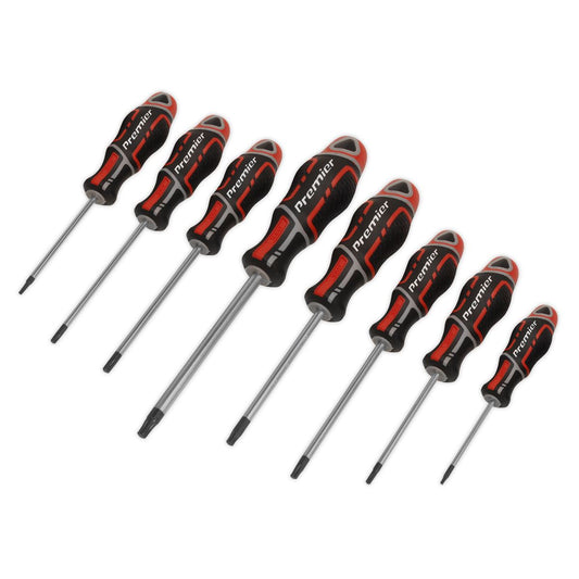 Sealey Screwdriver Set 8pc Security TRX-Star* GripMAX&reg; - Red AK4323