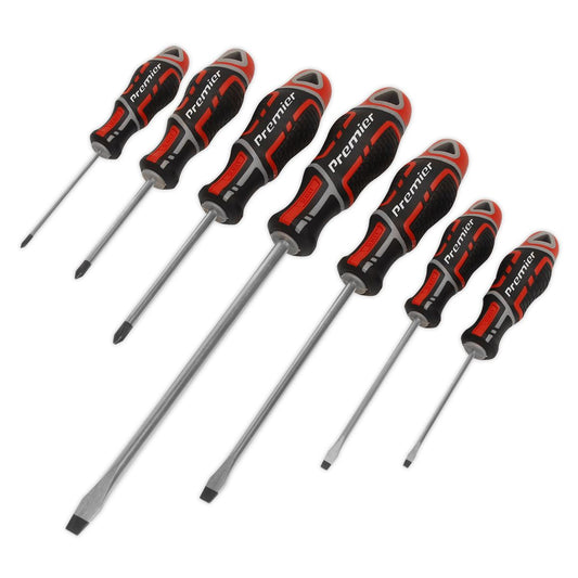Sealey Screwdriver Set 7pc GripMAX - Red AK4325