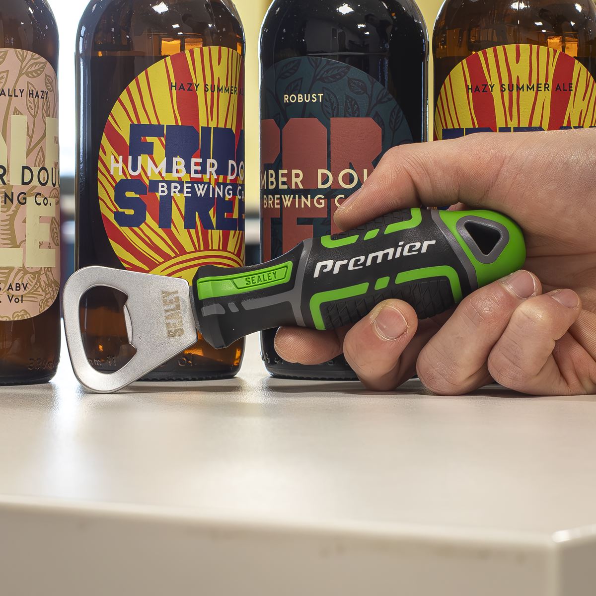 Sealey Bottle Opener GripMAX&reg; - Hi-Vis Green AK4368HV