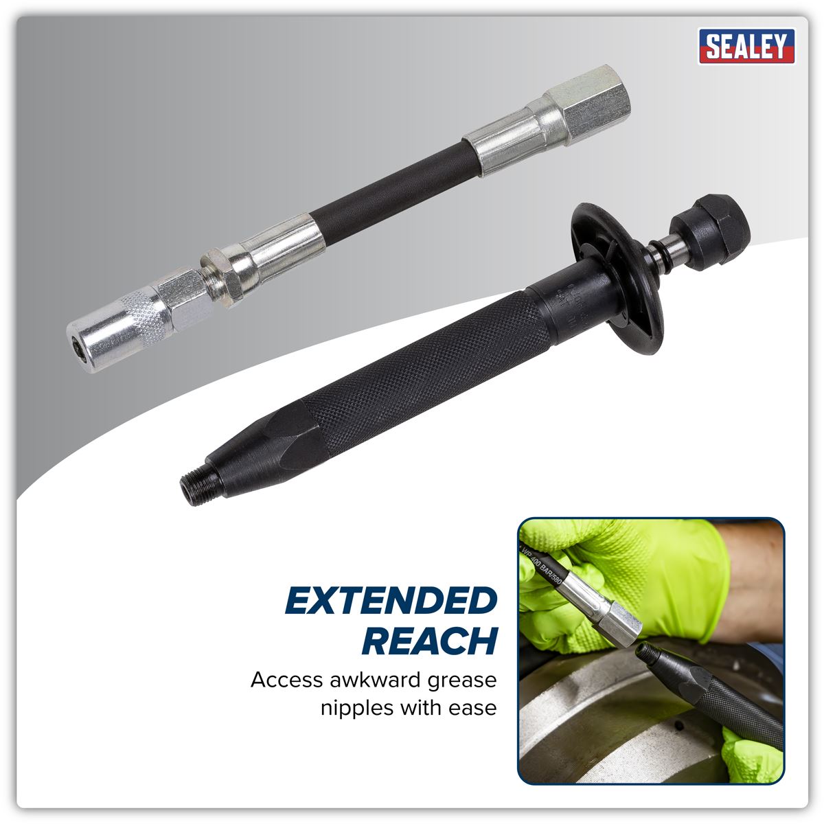 Sealey Grease Nipple Unblocker Kit Clears Clogged Grease Fittings AK43
