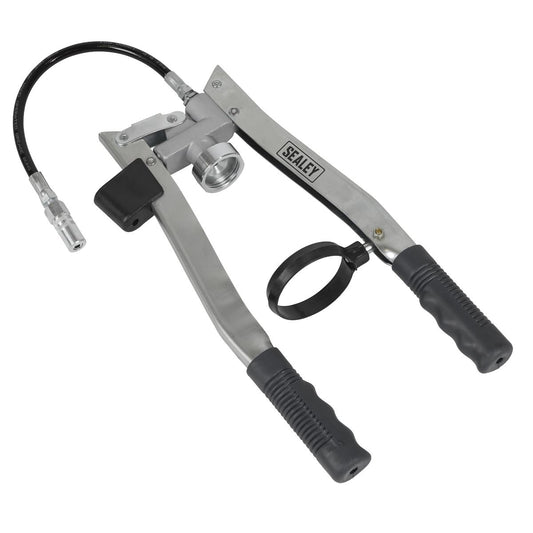 Sealey Double Lever Grease Gun 300mm 12" Delivery Hose 4 Jaw Coupler AK4405