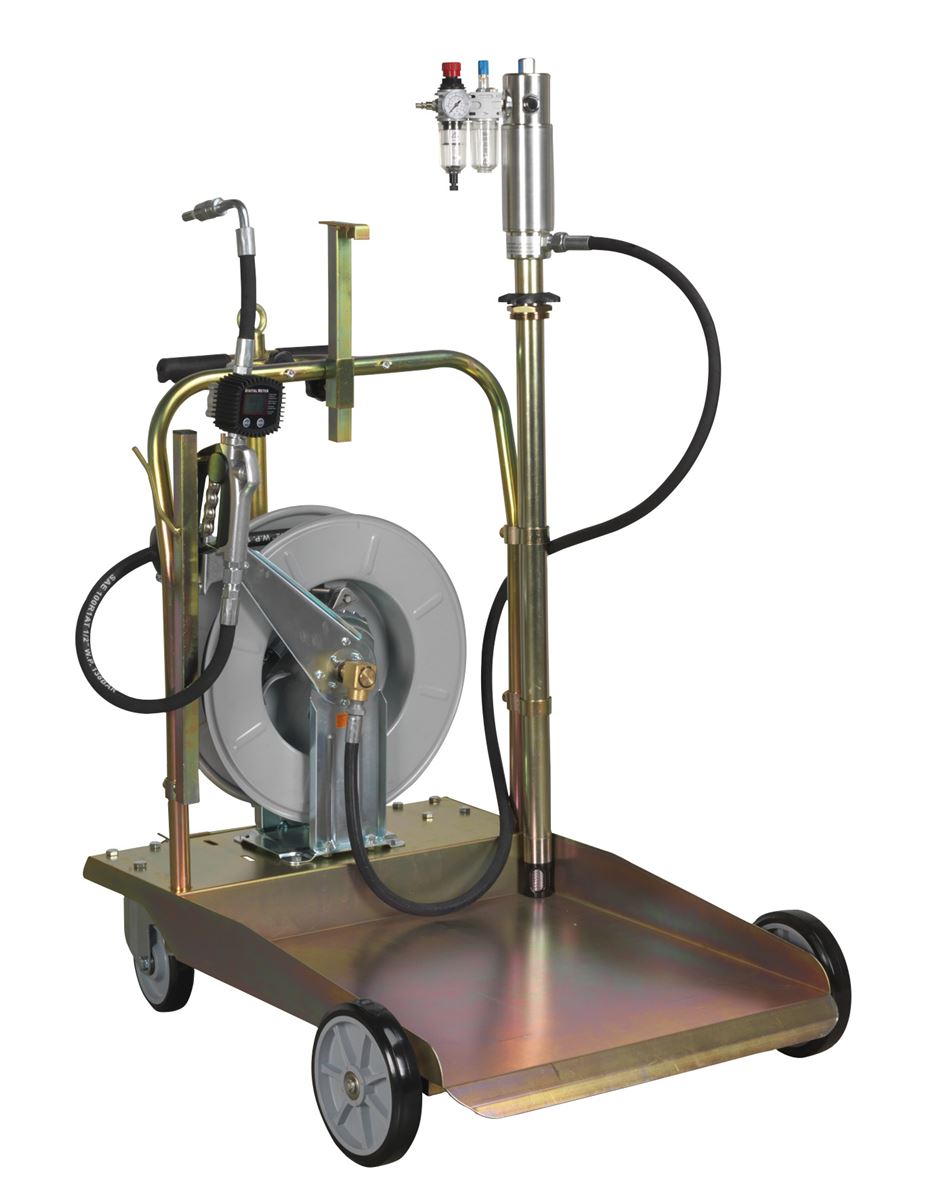 Sealey Oil Dispensing System Air Operated with 10m Retractable Hose Reel AK4562D