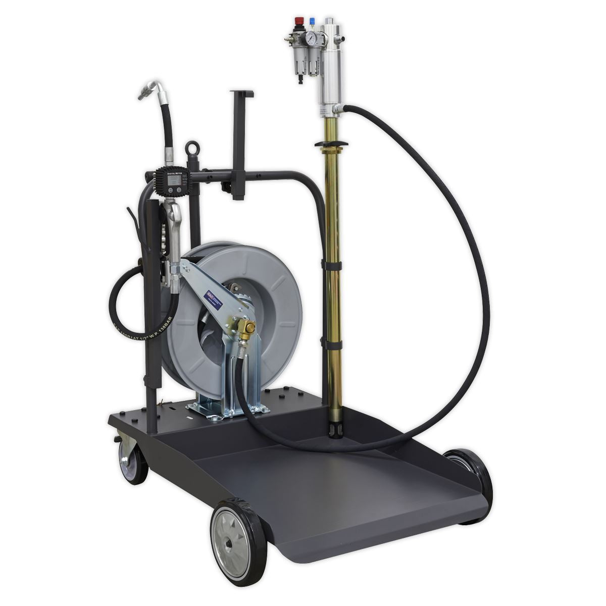 Sealey Oil Dispensing System Air Operated with 10m Retractable Hose Reel AK4562D