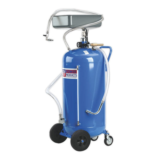 Sealey Mobile Oil Drainer with Probes 90L Air Discharge AK459DX