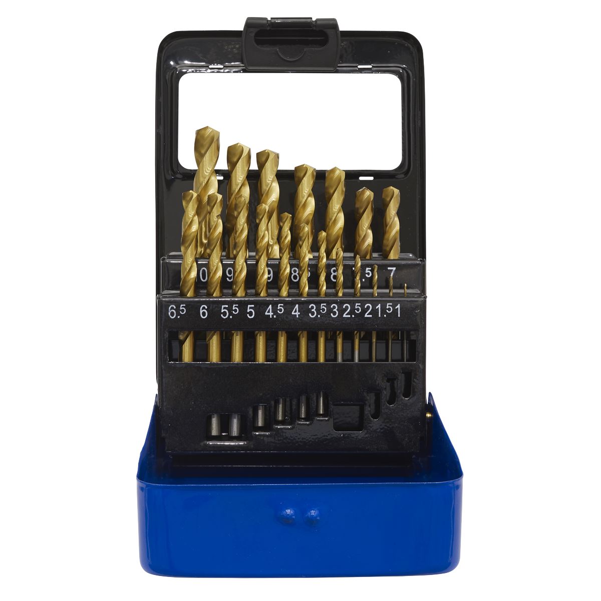 Sealey HSS Fully Ground Drill Bit Set 19pc DIN 338 Metric AK4719